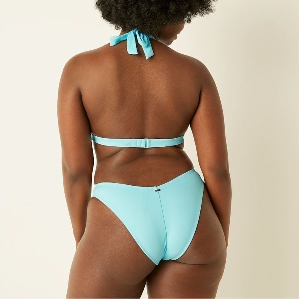 V Front VS Pink Itsy Bikini Bottom Light Blue size XL